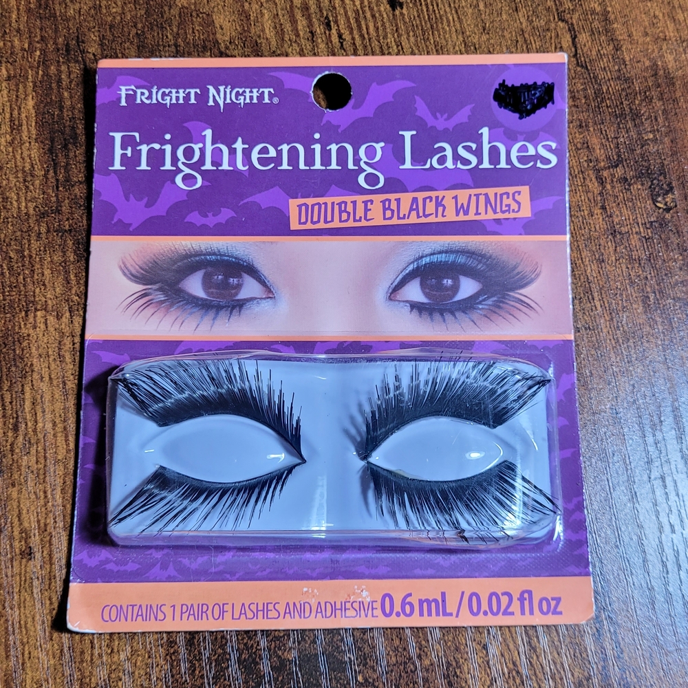 Frightening False Eye Lashes - Double Black Wings